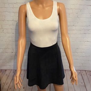 L.A Hearts black faux suede boho skirt size large